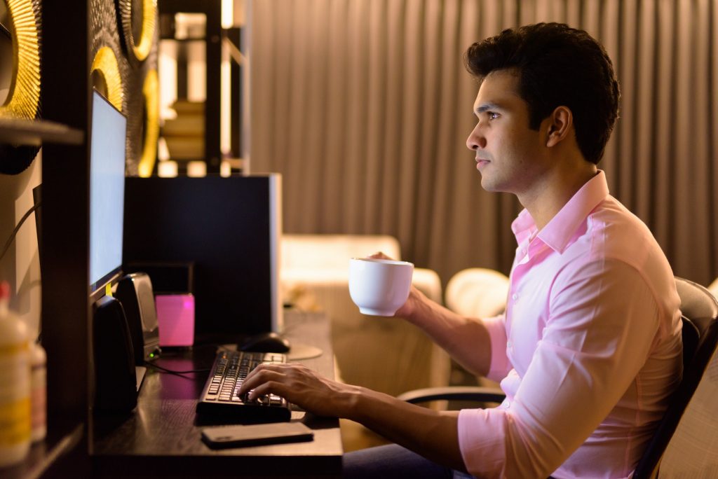 Man enjoying online casino India